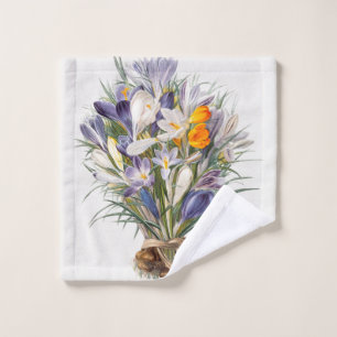 Blume Crocus Spring Botanische Blumenpracht Badhandtuch Set