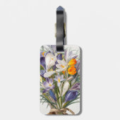 Blume Crocus Spring Botanische Blumenpracht Gepäckanhänger (Rückseite vertikal)