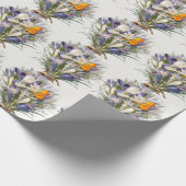 Blume Crocus Spring Botanische Blumenpracht Geschenkpapier (Ecke)
