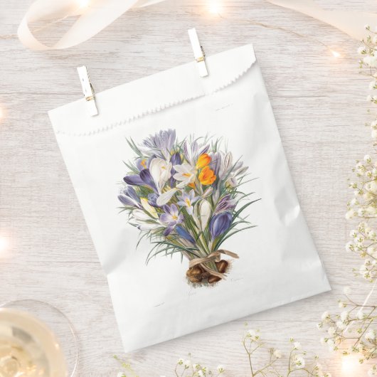 Blume Crocus Spring Botanische Blumenpracht Geschenktütchen (Ausgeschnitten)