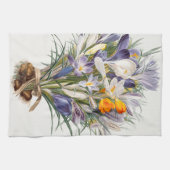 Blume Crocus Spring Botanische Blumenpracht Geschirrtuch (Horizontal)