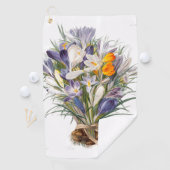 Blume Crocus Spring Botanische Blumenpracht Golfhandtuch (Insitu)