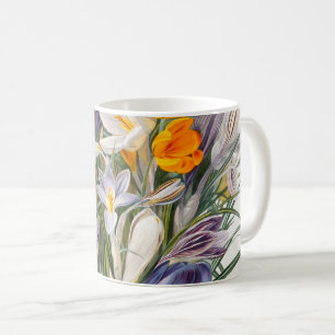 Blume Crocus Spring Botanische Blumenpracht Kaffeetasse