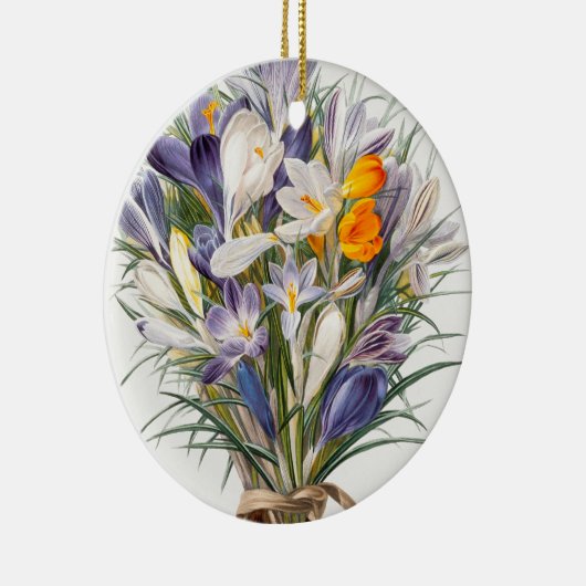 Blume Crocus Spring Botanische Blumenpracht Keramik Ornament (Rechts)