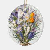 Blume Crocus Spring Botanische Blumenpracht Keramik Ornament (Links)