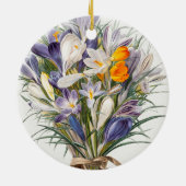 Blume Crocus Spring Botanische Blumenpracht Keramik Ornament (Hinten)