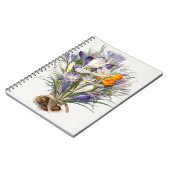 Blume Crocus Spring Botanische Blumenpracht Notizblock (Linke Seite)