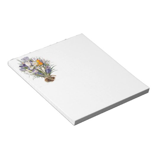 Blume Crocus Spring Botanische Blumenpracht Notizblock (angewinkelt)