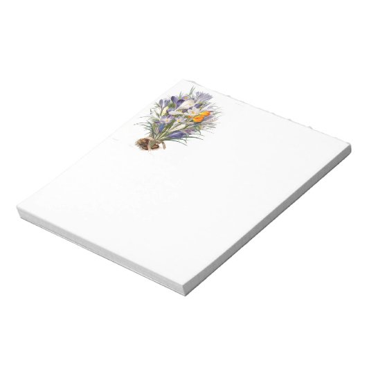 Blume Crocus Spring Botanische Blumenpracht Notizblock (Rotiert)