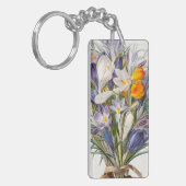 Blume Crocus Spring Botanische Blumenpracht Schlüsselanhänger (Vorderseite links)