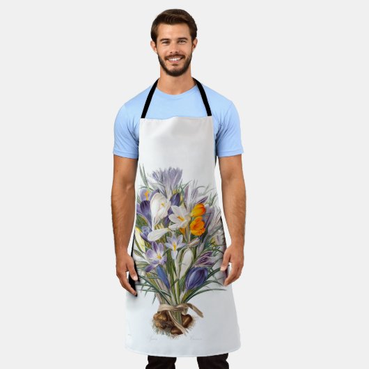 Blume Crocus Spring Botanische Blumenpracht Schürze (Getragen)