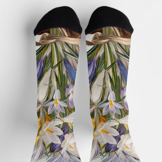 Blume Crocus Spring Botanische Blumenpracht Socken (Oben)