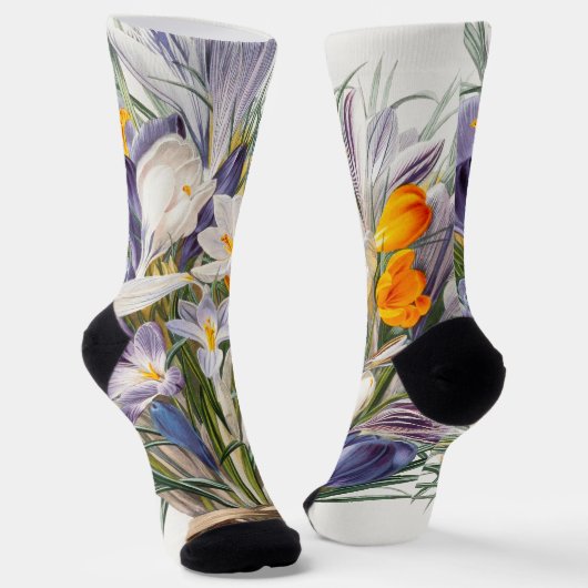 Blume Crocus Spring Botanische Blumenpracht Socken (Gewinkelt)