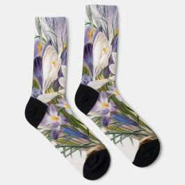 Blume Crocus Spring Botanische Blumenpracht Socken