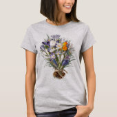 Blume Crocus Spring Botanische Blumenpracht T-Shirt (Vorderseite)