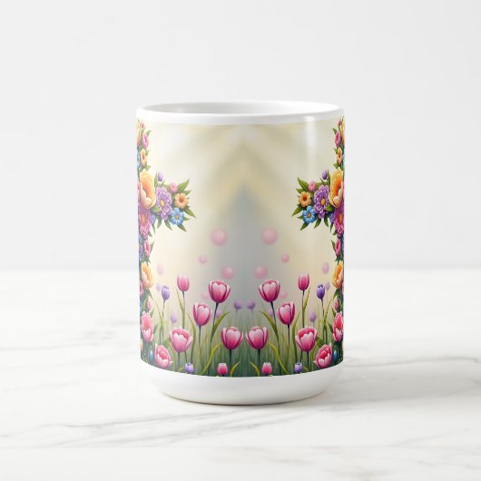 Blume Cross-Coffee Tasse (Mittel)