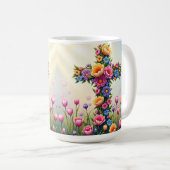 Blume Cross-Coffee Tasse (VorderseiteRechts)