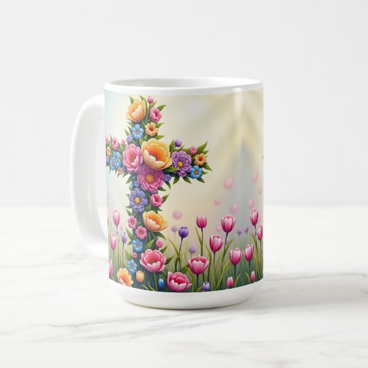 Blume Cross-Coffee Tasse (Vorderseite Links)
