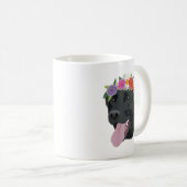 Blume Crown Black Lab Kaffeetasse (VorderseiteRechts)