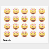 Blume Crown Blushing Emoji Face Sticker (Blatt)