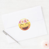 Blume Crown Blushing Emoji Face Sticker (Umschlag)