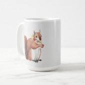 Blume Crown Forester Eichhörnchen Kaffeetasse (Vorderseite Links)