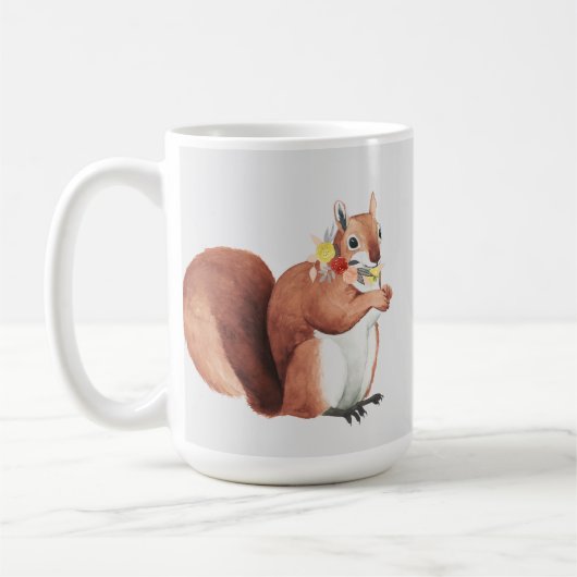 Blume Crown Forester Eichhörnchen Kaffeetasse (Links)