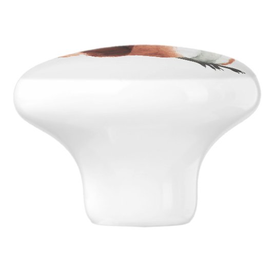 Blume Crown Forester Eichhörnchen Keramikknauf (Seitenansicht)