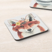 Blume Crown Forester Fox Getränkeuntersetzer (Linke Seite)