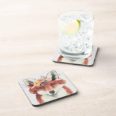 Blume Crown Forester Fox Getränkeuntersetzer (Rechte Seite)