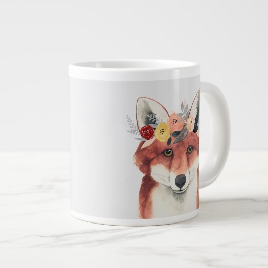 Blume Crown Forester Fox Jumbo-Tasse (Vorderseite Rechts)