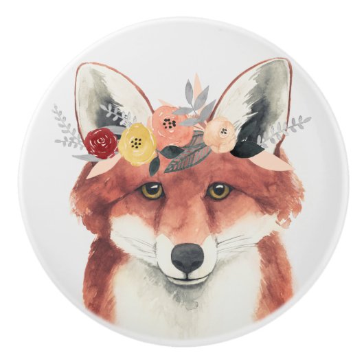 Blume Crown Forester Fox Keramikknauf (Vorderseite)