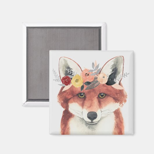 Blume Crown Forester Fox Magnet (Vorderseite/Rückseite)