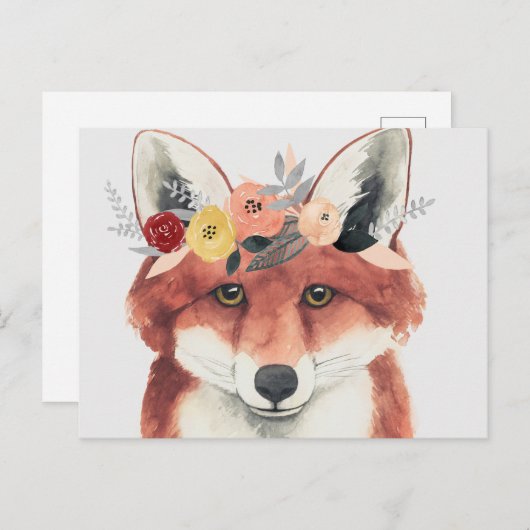 Blume Crown Forester Fox Postkarte (Vorne/Hinten)