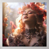 Blume Crown Lady Poster (Vorne)