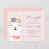 Blume Crown & Llama Girl Babydusche (Vorne/Hinten)