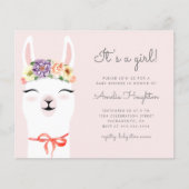 Blume Crown & Llama Girl Babydusche (Vorderseite)