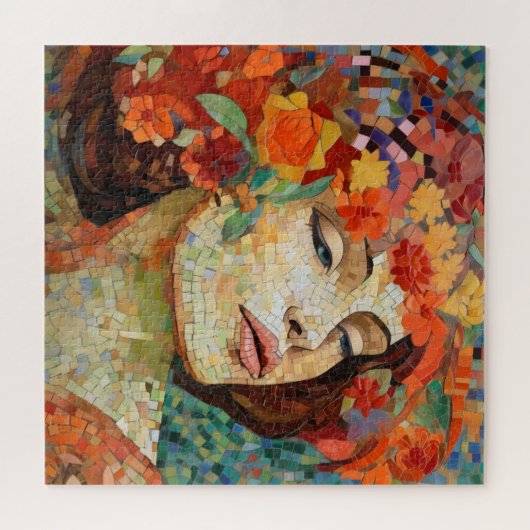 Blume Crown Mosaik Puzzle (Horizontal)