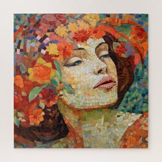 Blume Crown Mosaik Puzzle (Vertikal)