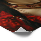 Blume Crown Stylish Young Woman Poster (Ecke)