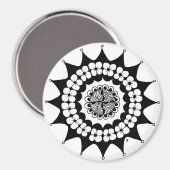 Blume Crown Zen Mandala Magnet (Vorderseite/Rückseite)
