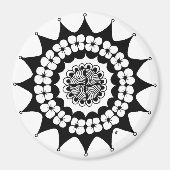 Blume Crown Zen Mandala Magnet (Vorne)