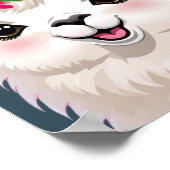 Blume-Crowned Llama Elegance Poster (Ecke)