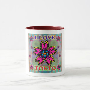 Blume-Cup "I LIEBE TOKYO" Tasse