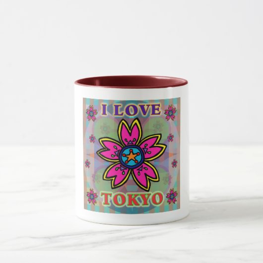 Blume-Cup "I LIEBE TOKYO" Tasse (Zentrum)
