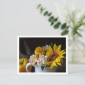 Blume Cup Still Life Postcard Postkarte (Stehend Vorderseite)