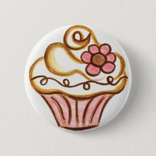 Blume Cupcake Button