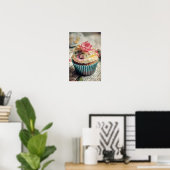 Blume Cupcake Poster (Heimbüro)