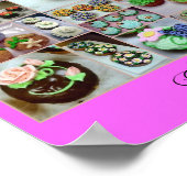 Blume Cupcakes, Relax, habe Kuchen Poster (Ecke)