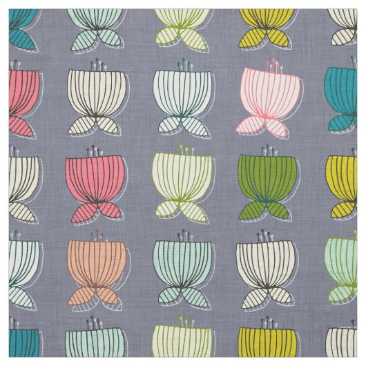 Blume cups amethyst stoff (Muster)